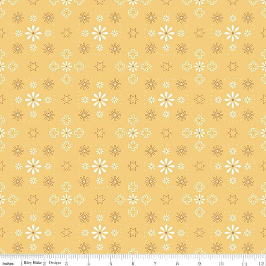 Bee Backings & Borders Bandana Honey 108" Wide Yardage Lori Holt
