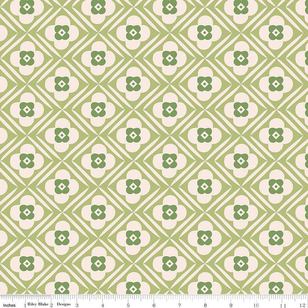Bee Plaids Hugs Lettuce 108" Wide Yardage Lori Holt