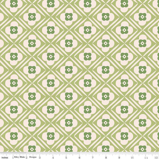 Bee Plaids Hugs Lettuce 108" Wide Yardage Lori Holt