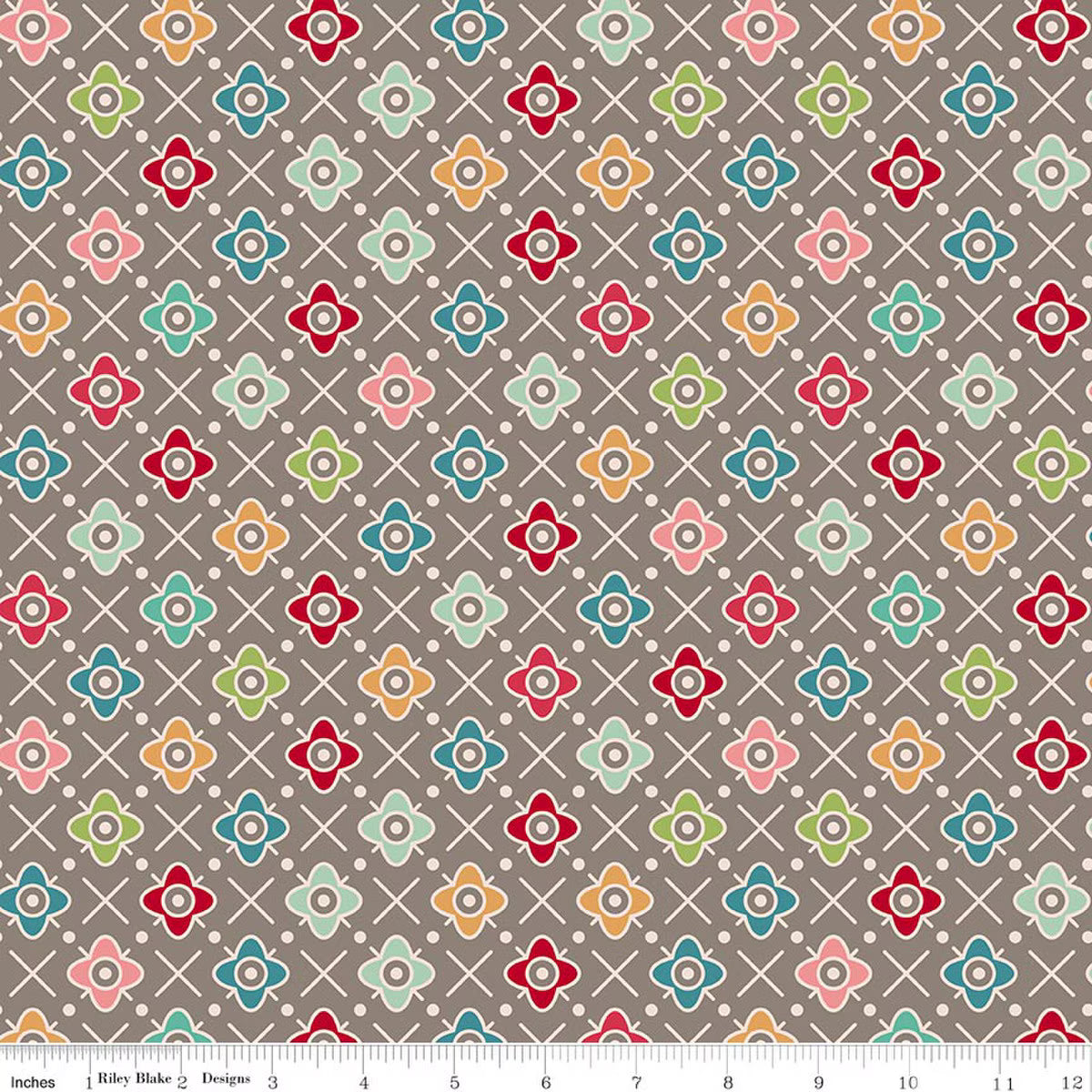 Farmers Daughter Flower Patch Rustic 108" Wide Yardage Lori Holt
