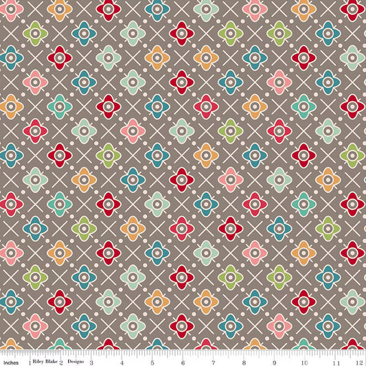 Farmers Daughter Flower Patch Rustic 108" Wide Yardage Lori Holt