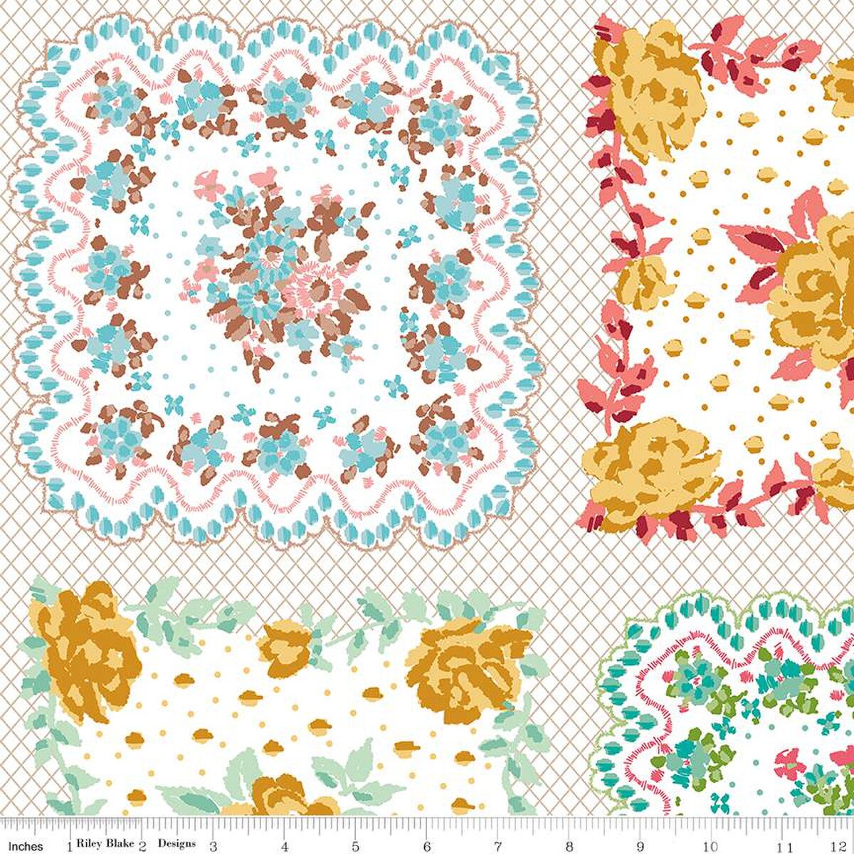 Granny Chic Handkerchief Multi 108" Wide Yardage Lori Holt