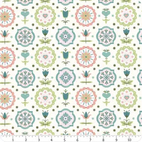Piece & Plenty Spring Charm Lagoon 108" Wide Yardage Lori Holt