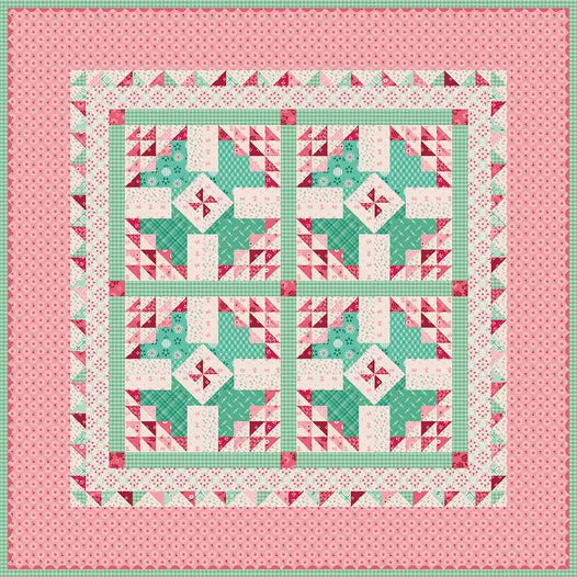 Berry Baskets Table Topper Quilt Kit Featuring Berry & Sage by Lori Holt