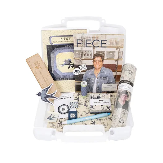 Bluebird's Nest Collector's Bin Featuring Bluebird's Nest by Kansas Troubles Quilters