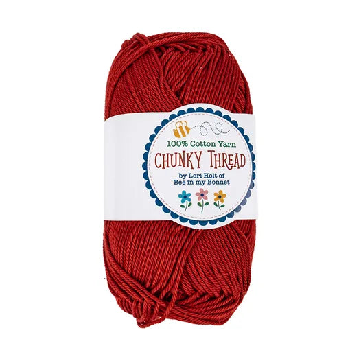 Schoolhouse Red Chunky Crochet Thread Lori Holt of Bee in my Bonnet