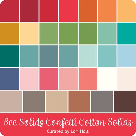 Confetti Cotton Solids Fat Quarter Bundle Lori Holt for Riley Blake Designs
