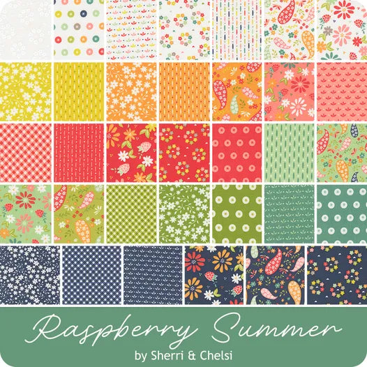 Raspberry Summer Fat Quarter Bundle Sherri & Chelsi for Moda Fabrics