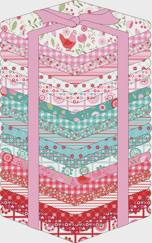 Smitten Chicken Fat Quarter Bundle by Lori Woods for Poppie Cotton