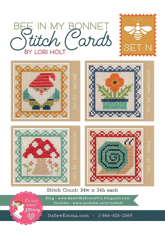 Bee in My Bonnet Stitch Cards Set N Lori Holt of Bee in my Bonnet